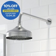 Traditional Bathroom Wall Mounted Chrome Round Drencher Fixed Shower Arm Head