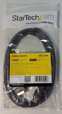 StarTech 6' HDMI Cable to DVI-D Cable-M/M HDMIDVIMM6