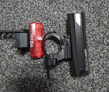 Cateye AMPP 400S Front  Viz 100  Rear Bike Lights Set Very Good Condition