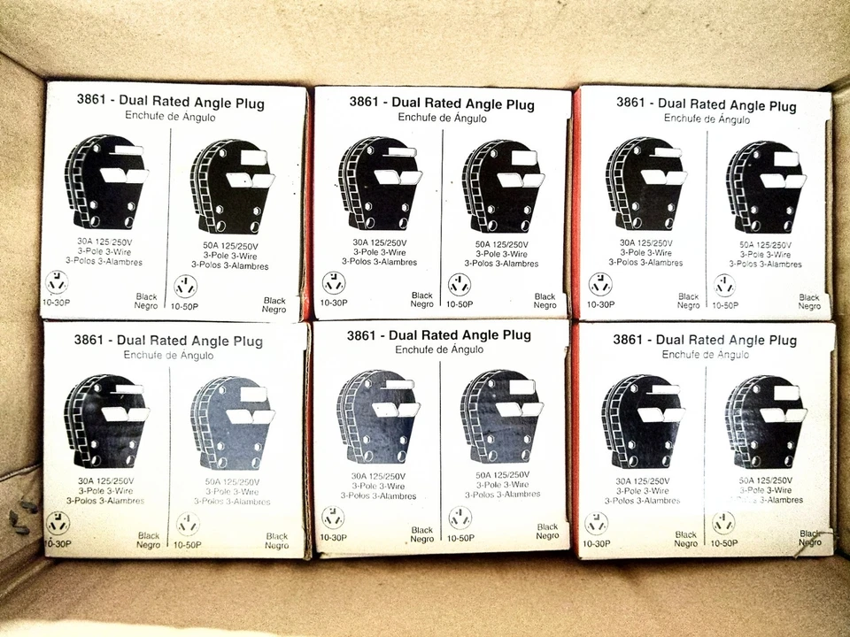 Pass & Seymour 220 Plug 6 pack 3861 30A/50A 125/250V New Dryer,Oven, welder - Image 4 of 4