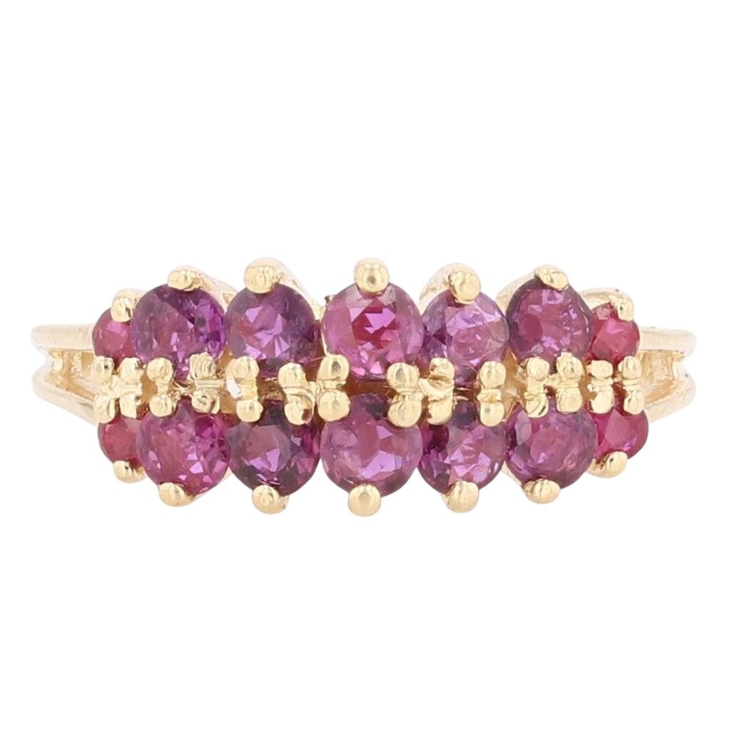 1.32ctw Round Cut Ruby Prong Set Statement Ring 1… - image 1