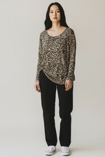 Ladies Tommy Bahama Leopard Print Tunic Blouse Size Medium