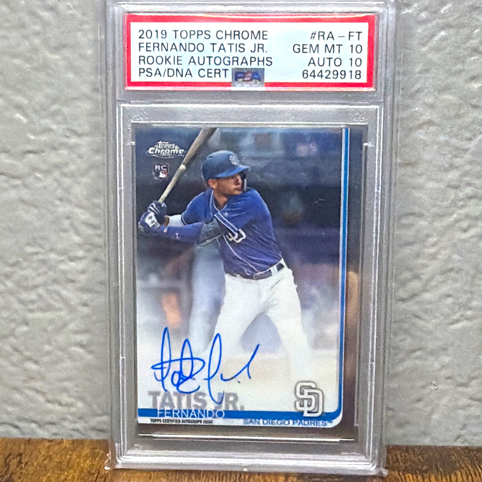 Topps 2019 Topps Chrome Fernando Tatis Jr Rookie Auto #PSA 10 AUTO 10