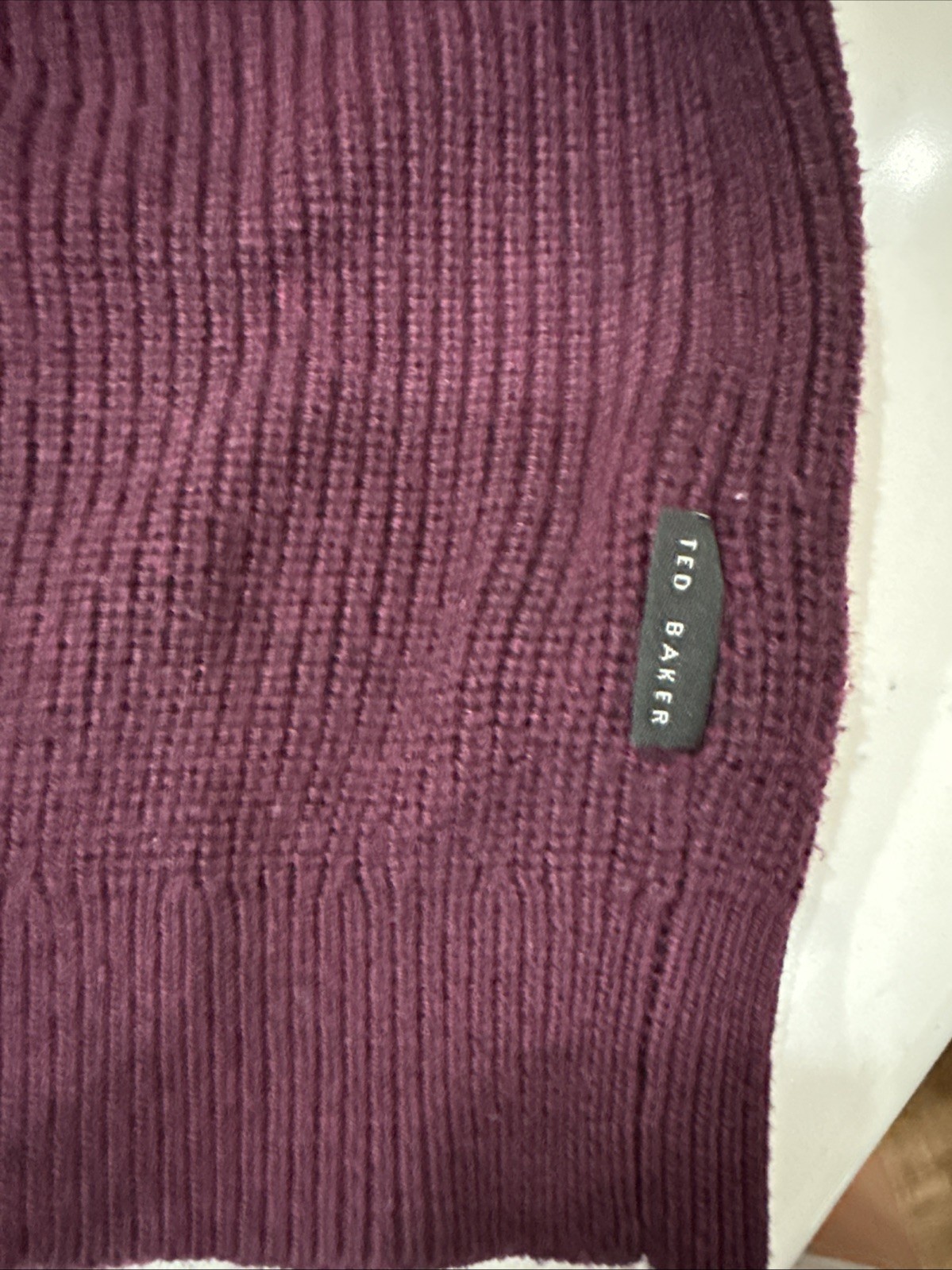 Ted Baker Sweater Merino Wool Burgundy Crew Ted M… - image 9