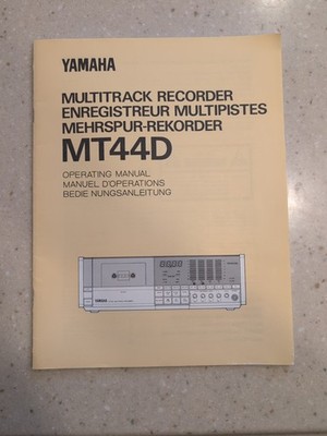 Yamaha Mt44d Multitrack Recorder Operating Manual