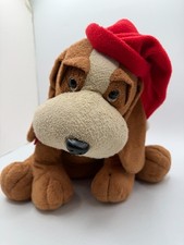 Russ Berrie Bailey 13 Weighted Basset Hound Plush Puppy Dog Macys Red Hat Scarf