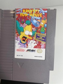 Krusty&rsquo;s Fun House Nintendo NES Authentic w Manual & Cover Ex