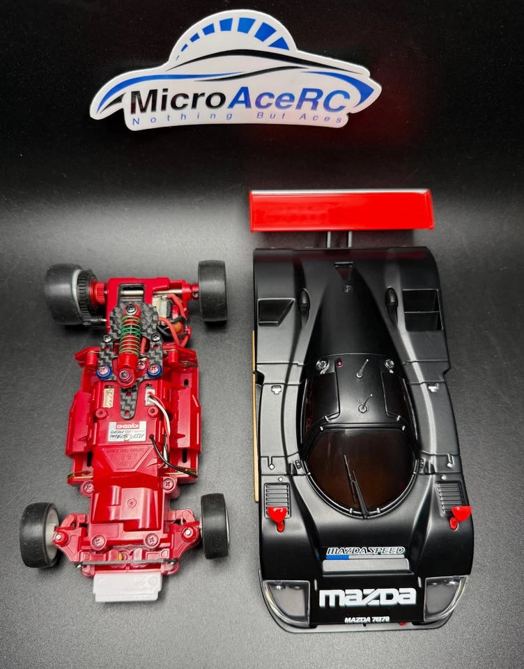 Used Mini-z MR03 ASF Very Rare Red Tiki Tiki Mazda 787B Test Car - Image 2 of 4