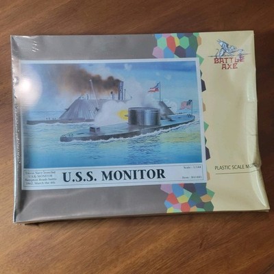 Vintage U.S.S. Monitor by Battle Axe 1/144 Model Kit SEALED