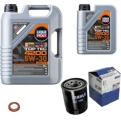MAHLE Ölfilter 6L LIQUI MOLY TopTec 4200 5W30 für Nissan Maxima/Maxima QX IV 2.0
