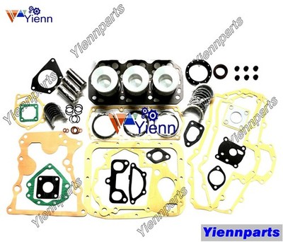 Overhaul Rebuild Kit For Mitsubishi K3M Engine Case 1140 Compact Tractor Repair