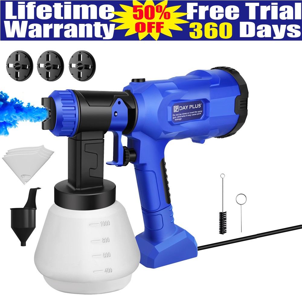 PAINT SPRAYER SPRAY GUN AIRLESS HVLP ELECTRIC 1000ML SPRAY GUN HAND HELD FENCE