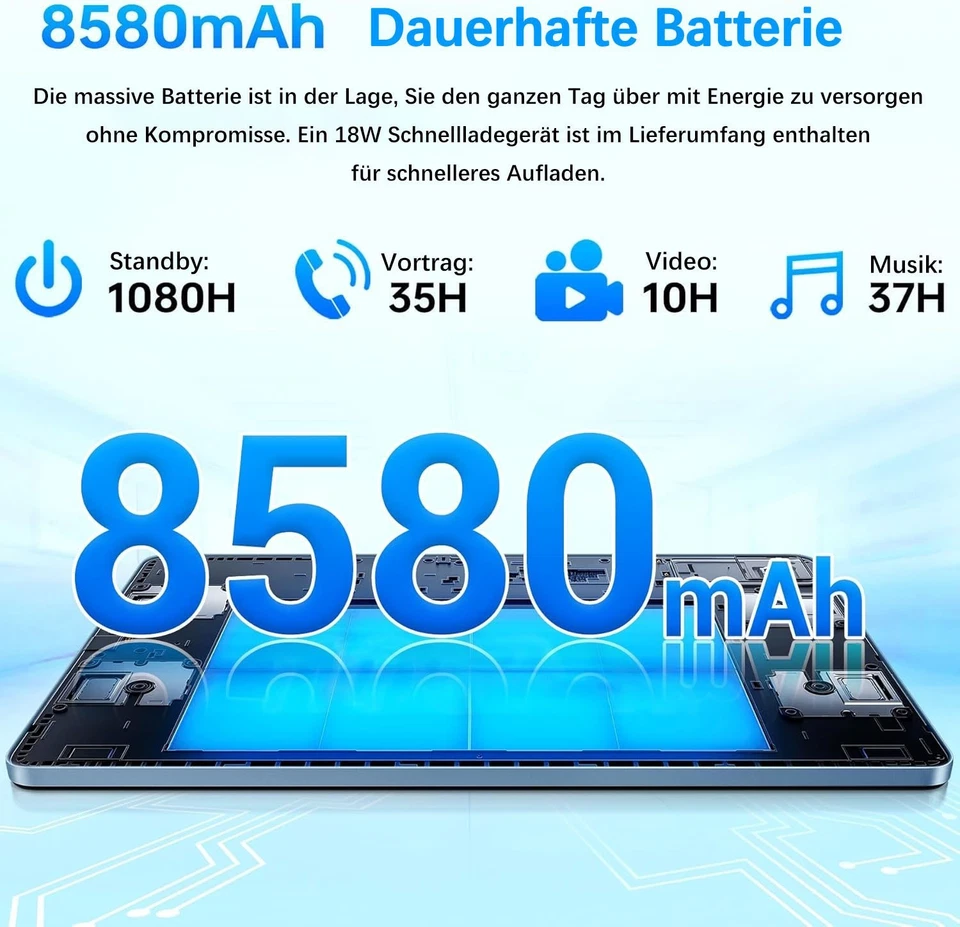 2025New Gaming Tablet Android 16 24GB RAM 256GB 8-Core 8580mAh Tablet Pad PC LTE - Bild 4 von 4