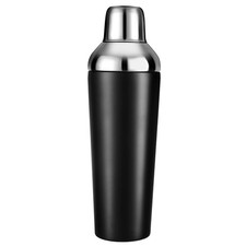 Insulated Cocktail Shaker Black - 23oz Double Wall Vacuum Stainless Steel Mar...