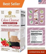 Goji Berry Colon Cleanse Tea - 25 Caffeine-Free Bags for Digestive Wellness