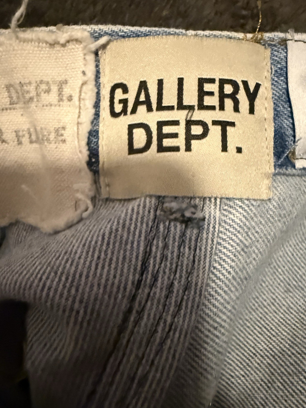 Gallery Dept. Patchwork Flared Denim Jeans Blue Z… - image 11