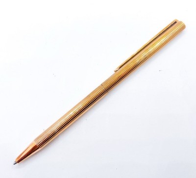 S.T. Dupont BallPoint Pen Gold Plated Twist Functional Vintage
