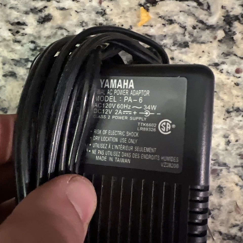 OEM YAMAHA - A/C ИСТОЧНИК ПИТАНИЯ - PA-6 - КЛАВИАТУРА - 12V - ПРОВЕРЕНО - Изображение 2 из 2