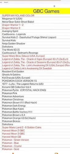 All GBA And GBC Games You Pick
