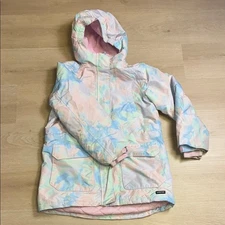 Lands' End Pastel Tie-Dye Girl's 10/12 Fall Winter Jacket