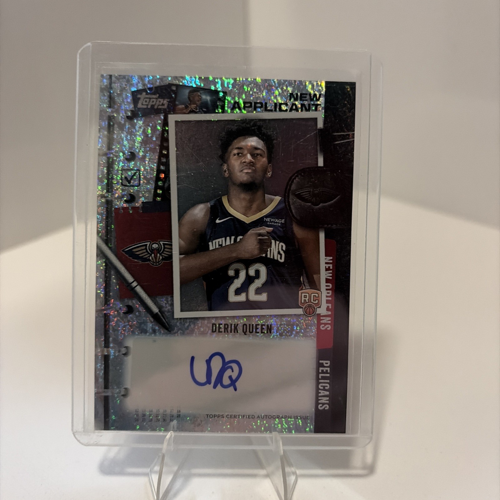 Derik Queen - 2025-26 Topps NBA New Applicant Holo Foil - RC AUTO