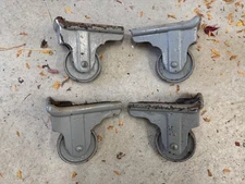 Set of 4 Vintage Antique Cast Iron Safe Caster Wheels