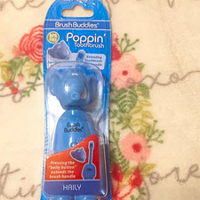 Brush Buddies Poppin HAILY Kids Toothbrush Extending Handle BPA-Free Blue