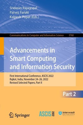 Advancements in Smart Computing and Information Security | Rajagopal (u. a.)