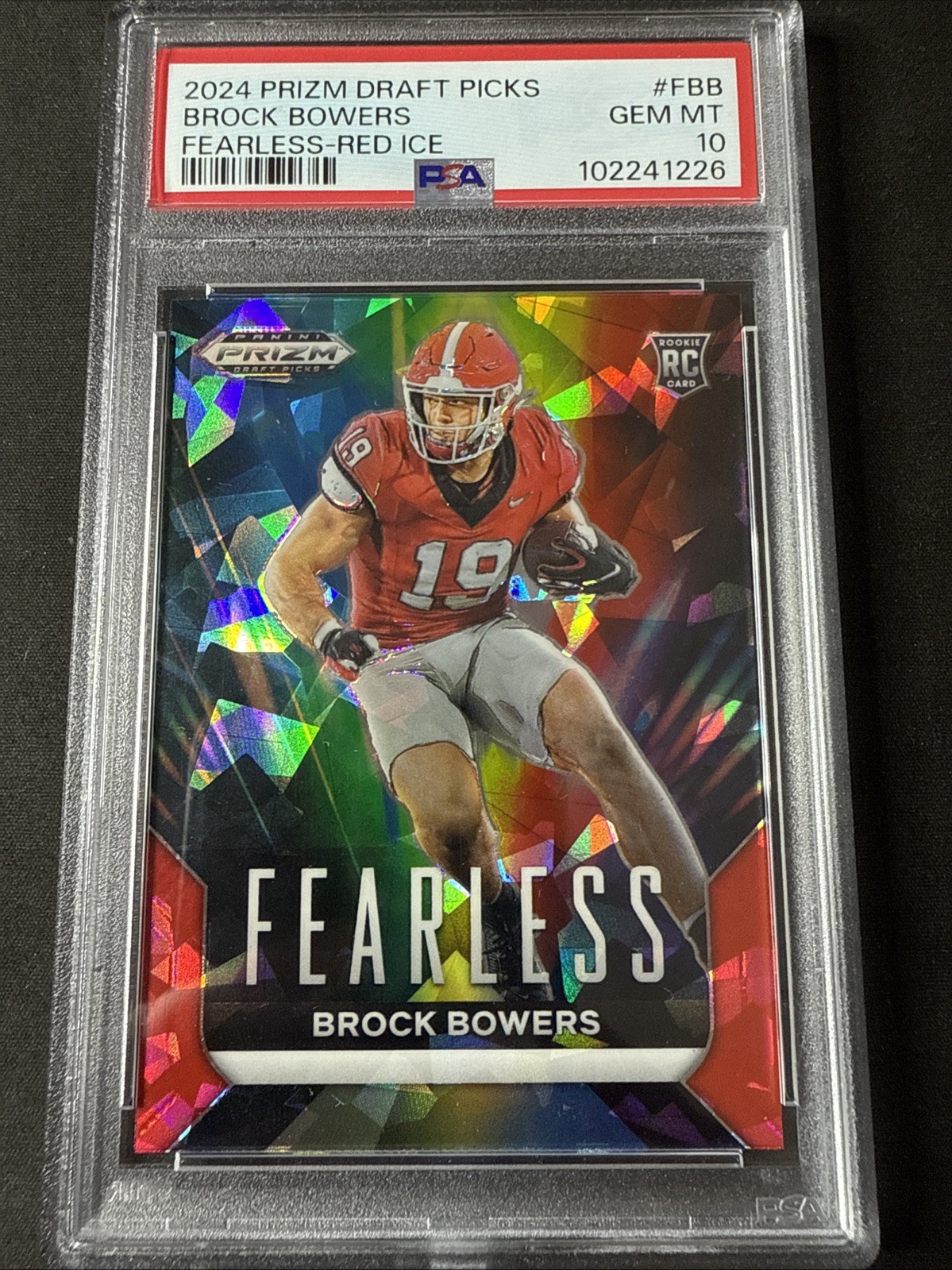 Brock Bowers Panini Prizm Draft Picks Fearless #FBB Red Ice