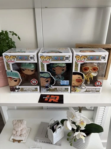 One Piece Sakazuki, Borsalino & Kuzan Set #1913, 1786, 2057 GS CA Excl Funko Pop