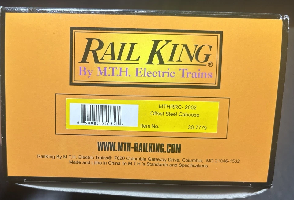 MTH Rail King Offset Steel Caboose MTHRRC 2002 30-7779 RR Club - Image 3 of 4