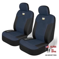 CAT Blue Black Seat Covers for Cars, Trucks, Front Seats Blue Front Seats