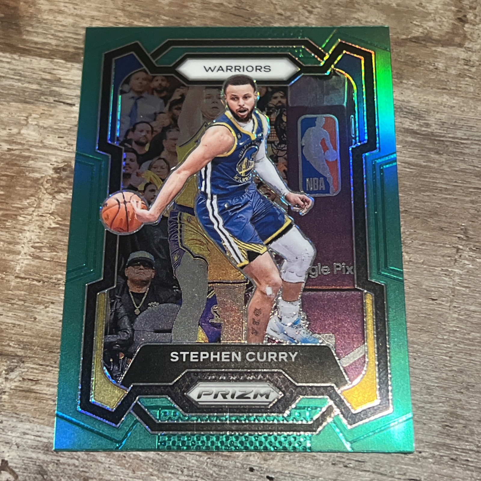 2023-24 Panini Prizm #119 Stephen Curry Green Prizm Warriors