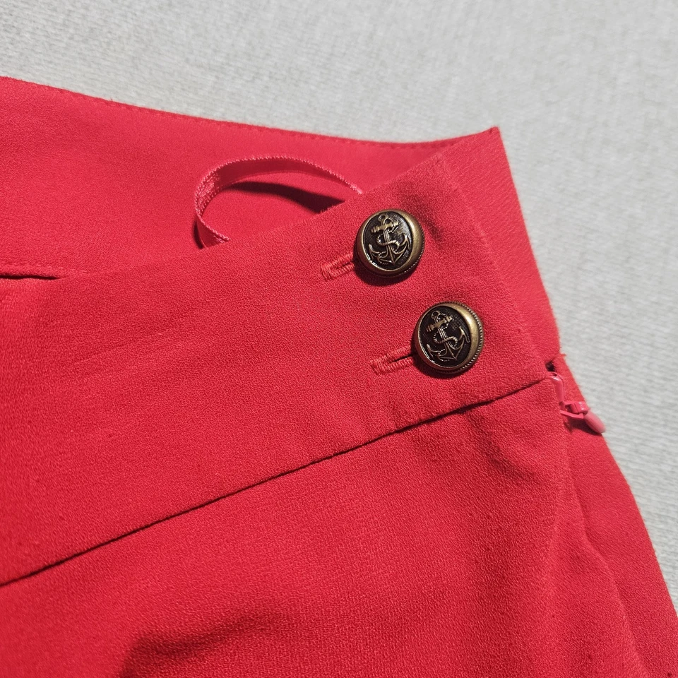 Pantalones Ralph Lauren Forrados Pierna Ancha Rojo Para Mujer Talla 14 Náutico Vacaciones Festivas Foto 2 de 4