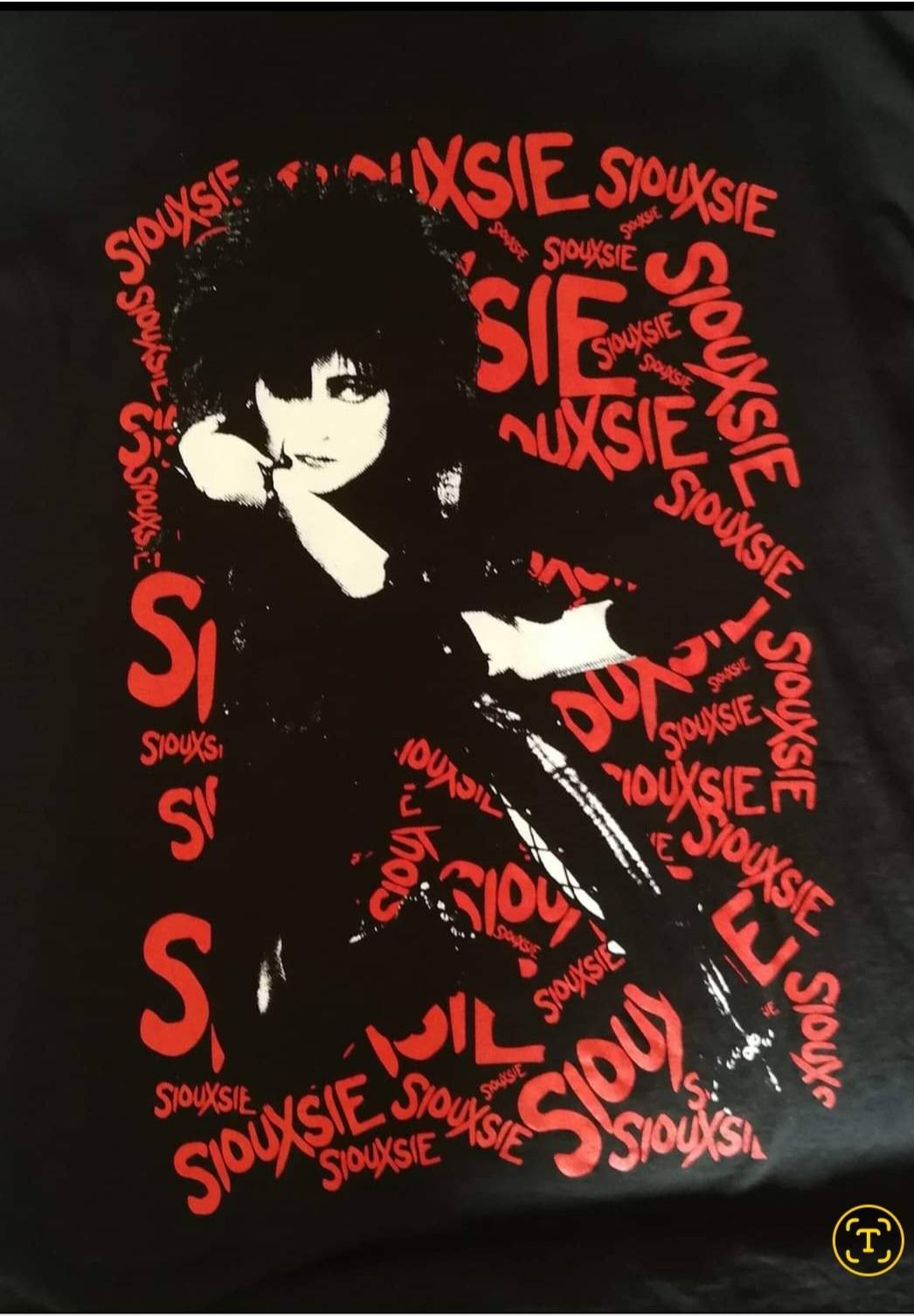 Vtg Rare Siouxsie And The Banshees 90s Black T Shirt Heavy Cotton NH28253