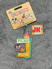 NEW Disney Ornament Play In The Park Mickey Minnie Mouse Astro Orbiter Metal