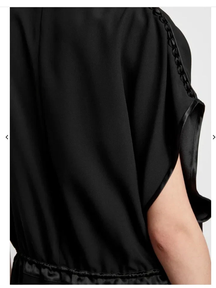 New Gucci Bordeaux Wool  Black Flannel Dress Size 42 - Image 4 of 4