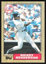 1987 Topps Rickey Henderson #735 New York Yankees