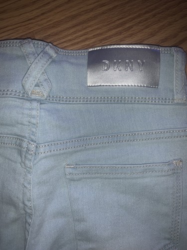 Girls Size 12 Stretch Light Blue Jeans DKNY Skinny New - Picture 5 of 13