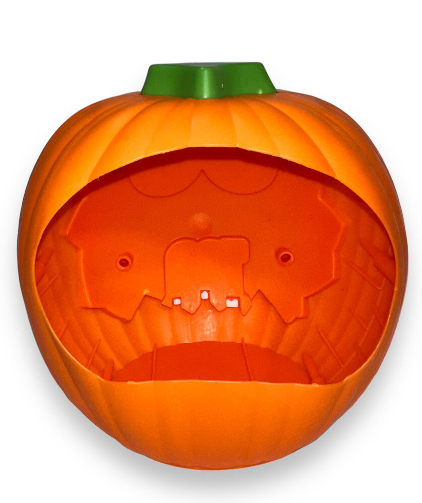 M&M's Candy Pumpkin Party Bowl Bucket Orange Plastic Halloween 8