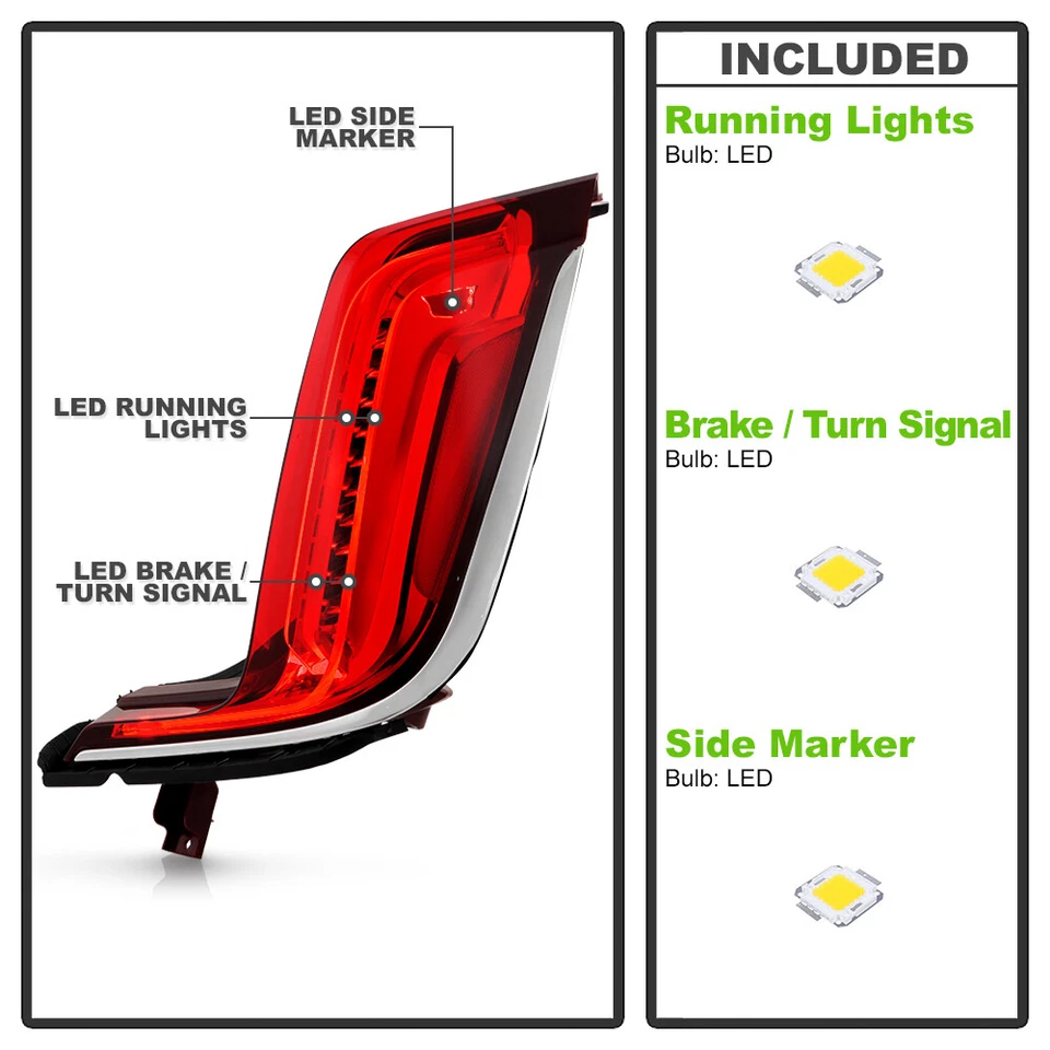 Lámpara de freno de luz trasera LED estilo fábrica para Cadillac XTS 2018-2019 - pasajero Foto 4 de 4