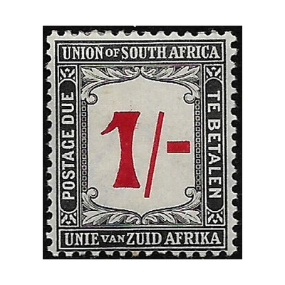 Südafrika Briefmarken 1914 Porto fällig 1 Schilling rot/schwarz SG.D7 MH -F504
