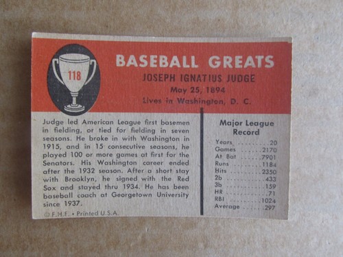 1961 FLEER BASEBALL CARD SINGLES COMPLETE YOUR SET PICK CHOOSE UPDATED 8/19 - 第 225/287 張圖片