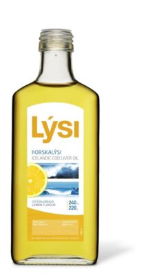 LYSI Isländischer Lebertran 240ml Omega-3 Fischöl mit Vitaminen Zitronengeschmac