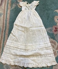 Antique Christening Gown For French Or German Bisque Doll Or Early Doll