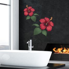 Hibiscus Wall Art Stencil - Tropical Stencils for DIY Wall Art - Easy and Quick