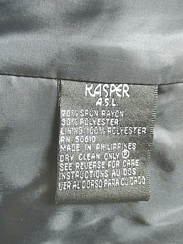 Kasper womens Sz 10 orange BLACK ACCENTS full zip FULLY LINED jacket (A2)pm - Picture 9 of 9