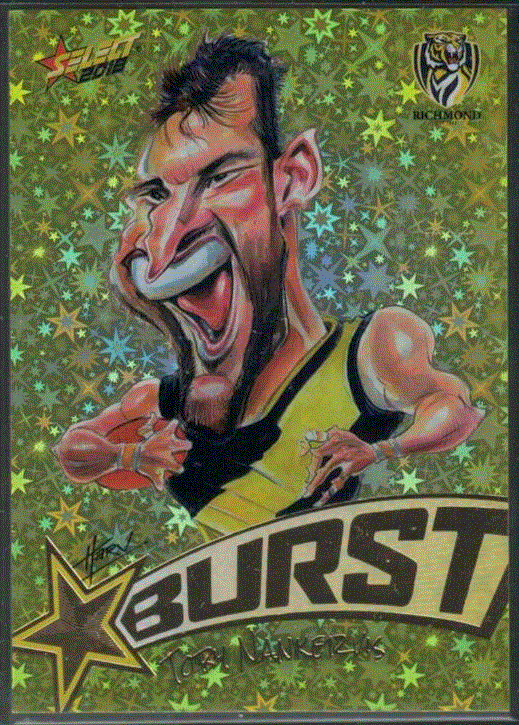 2018 AFL Select Footy Stars Orange Starburst Caricature Card - Single Trading Card (You Pick) 5 thumbnail image