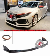 Fits 17-21 Honda Civic Type-R FK8 Only MU-Style Front Bumper Lip (ABS)