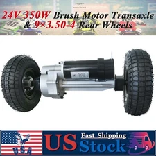 24V 350W Brush Motor Transaxle & 9x3.50-4 Wheels For Mobility Scooter ATV Quad